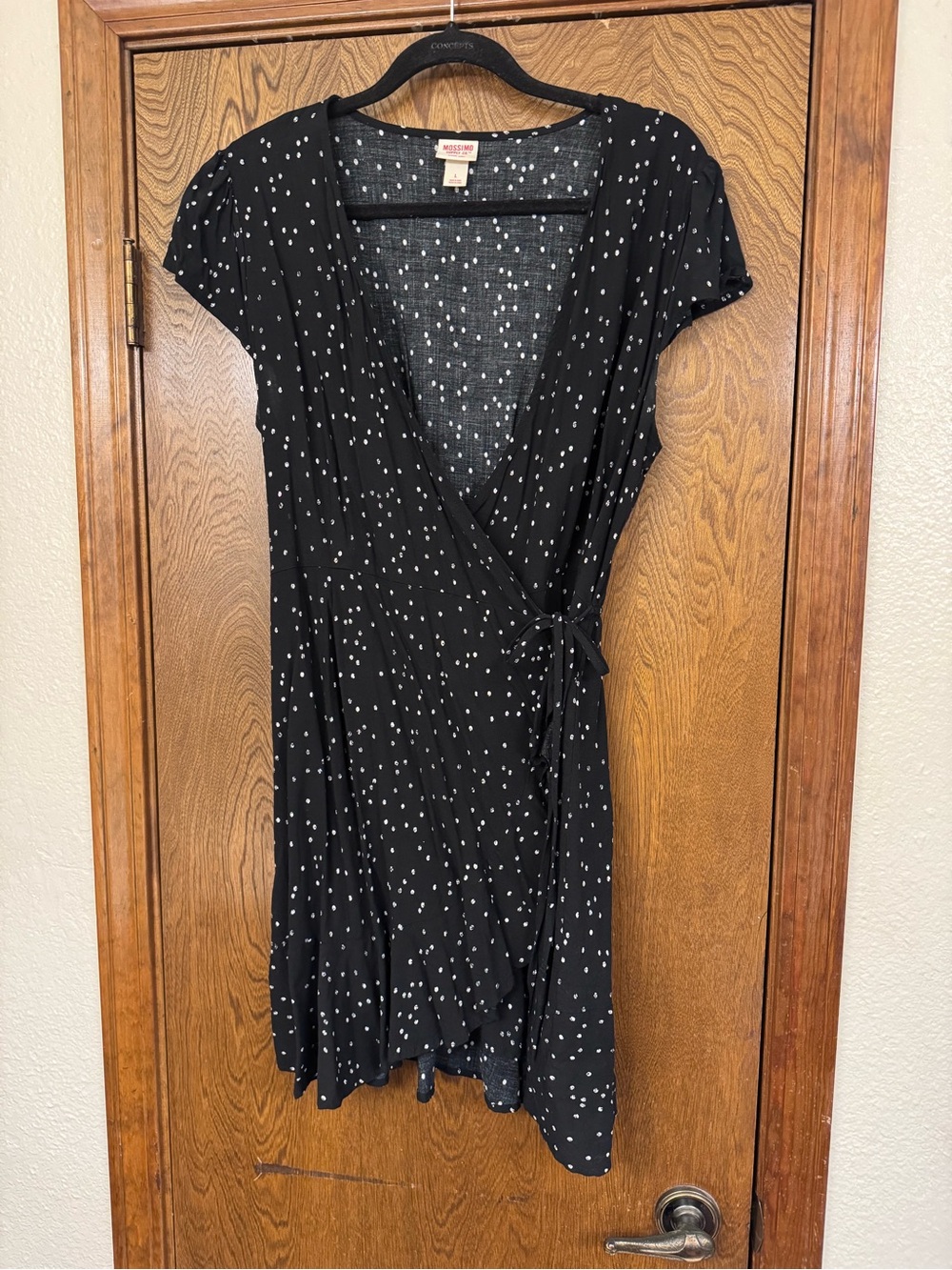 Mossimo Supply Co. Black Dress with White Polka Dots